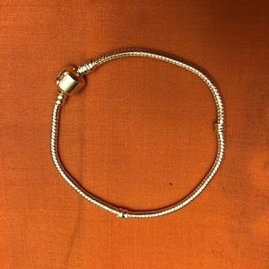 Silver charm bracelet 8”